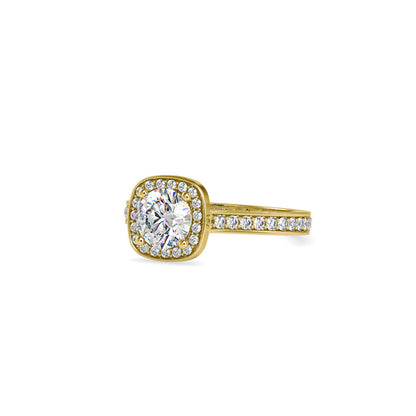 Ace Round Diamond Engagement Ring Yellow gold