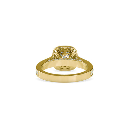 Ace Round Diamond Engagement Ring Yellow gold