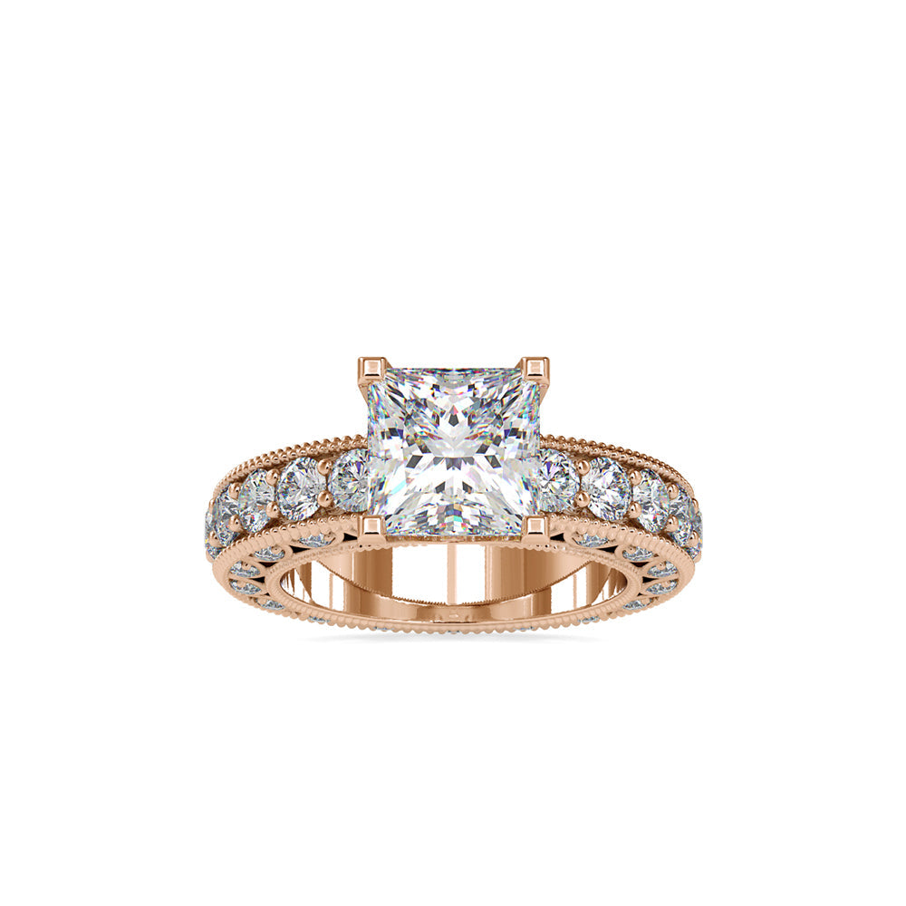 Vesta Stone Diamond Engagement Ring Rose gold