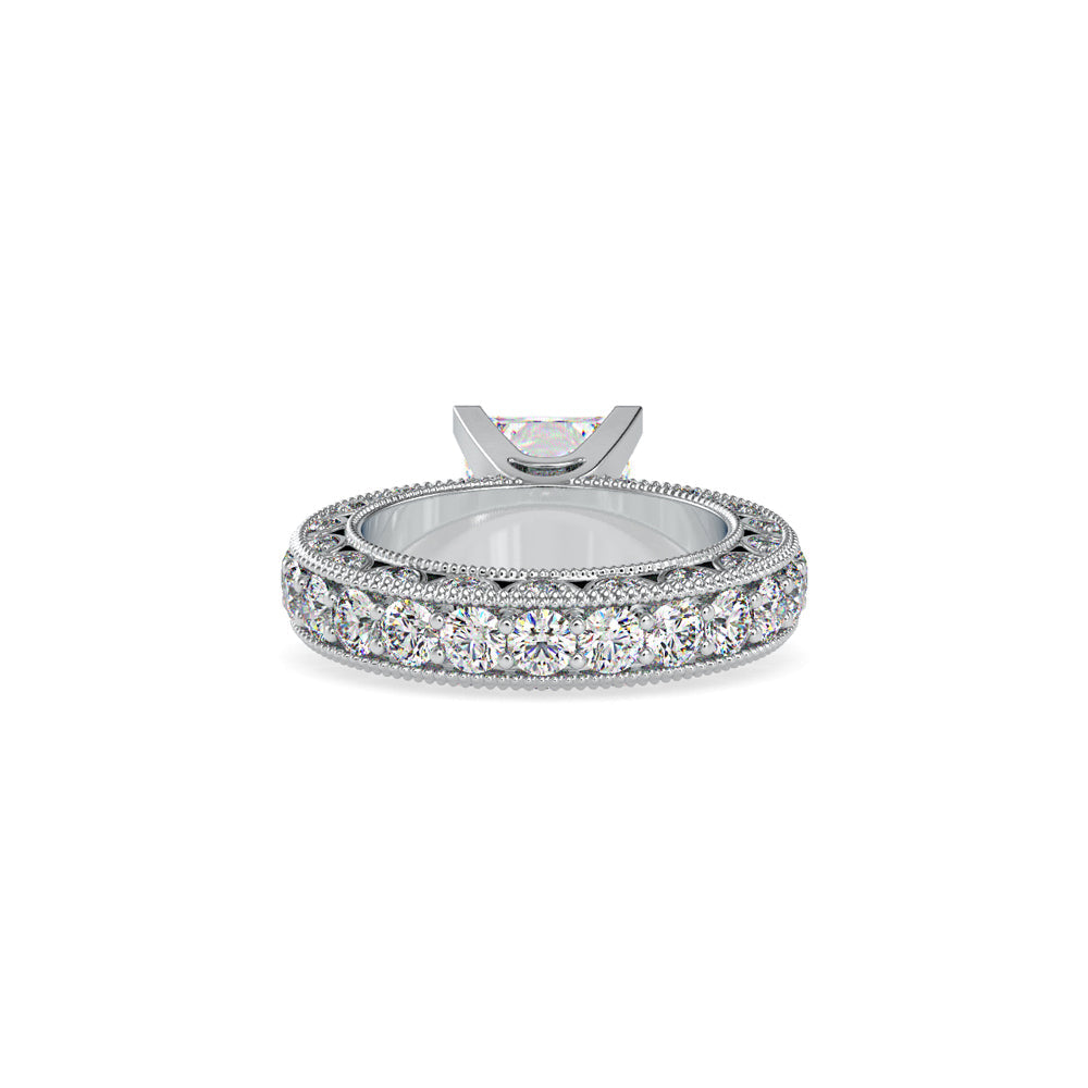 Vesta Stone Diamond Engagement Ring White gold