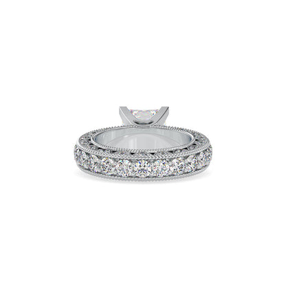 Vesta Stone Diamond Engagement Ring White gold