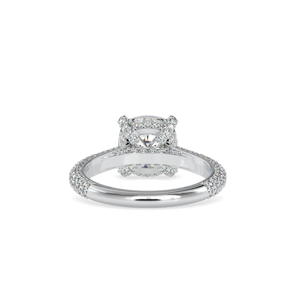 Minerva Cushion Stone Diamond Ring Platinum