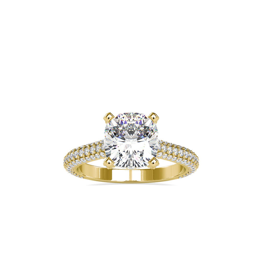 Minerva Cushion Stone Diamond Ring Yellow gold