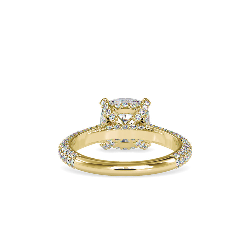 Minerva Cushion Stone Diamond Ring Yellow gold