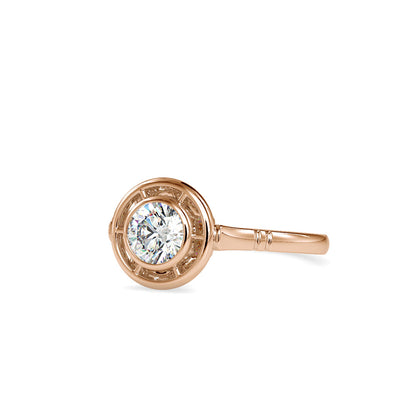 Simply Princy Round Diamond Ring Rose gold