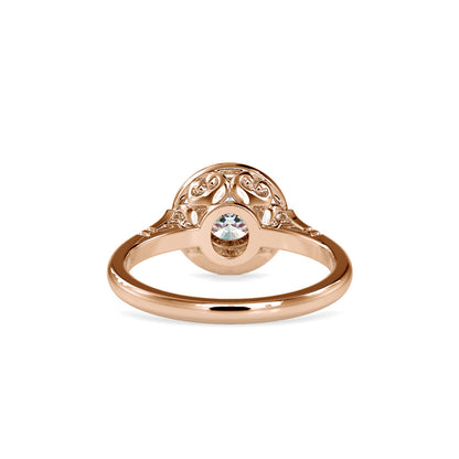 Simply Princy Round Diamond Ring Rose gold