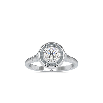 Simply Princy Round Diamond Ring Platinum