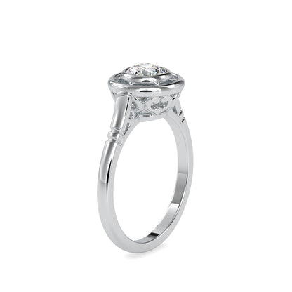 Simply Princy Round Diamond Ring White gold