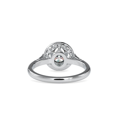 Simply Princy Round Diamond Ring White gold