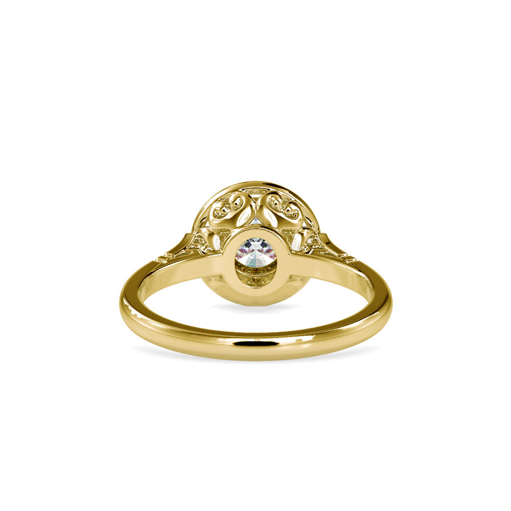 Simply Princy Round Diamond Ring Yellow gold