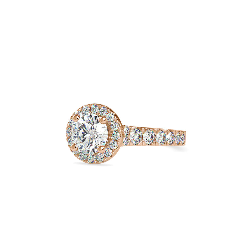 Agile Halo Stone Diamond Ring Rose gold