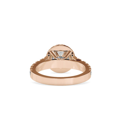 Agile Halo Stone Diamond Ring Rose gold