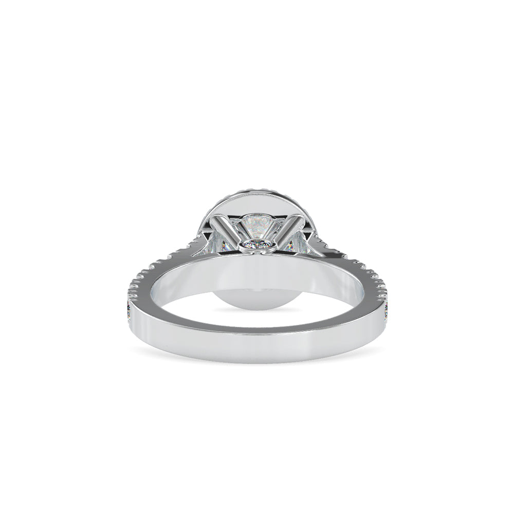 Agile Halo Stone Diamond Ring White gold