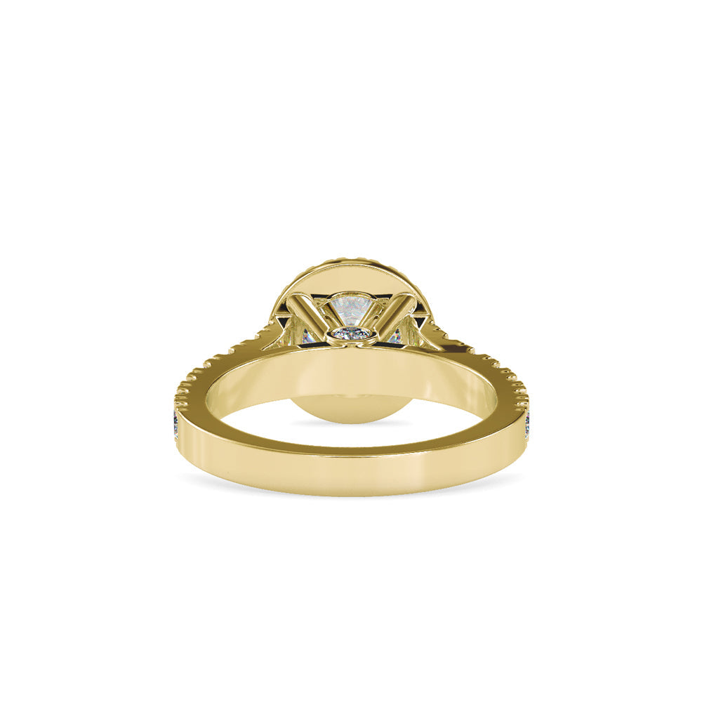 Agile Halo Stone Diamond Ring Yellow gold