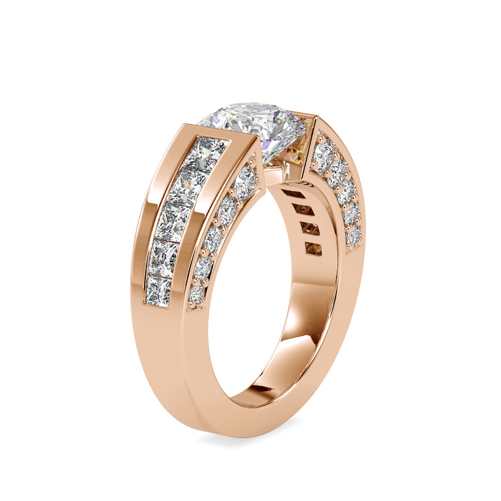 Prision Diamond Engagement Ring Rose gold