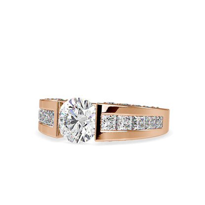 Prision Diamond Engagement Ring Rose gold