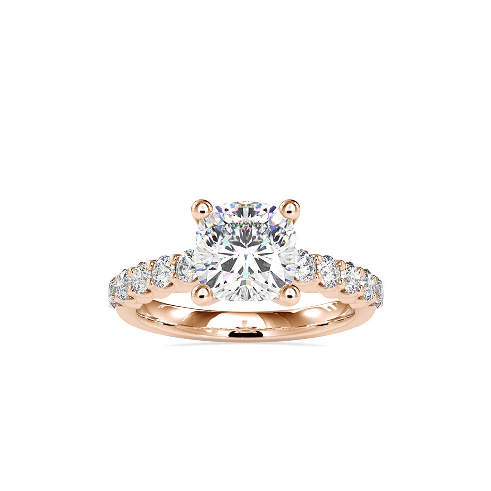 Celestial Cushion Diamond Ring Rose gold