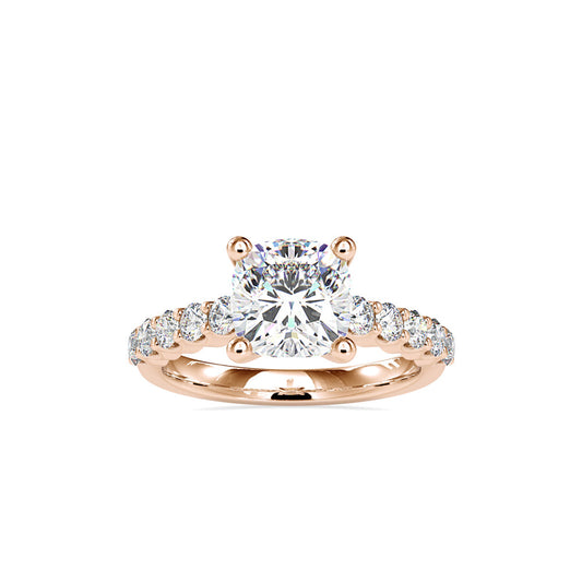 Celestial Cushion Diamond Ring Rose gold