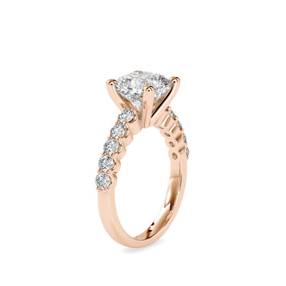 Celestial Cushion Diamond Ring Rose gold