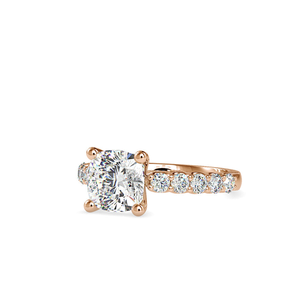 Celestial Cushion Diamond Ring Rose gold