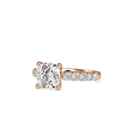 Celestial Cushion Diamond Ring Rose gold