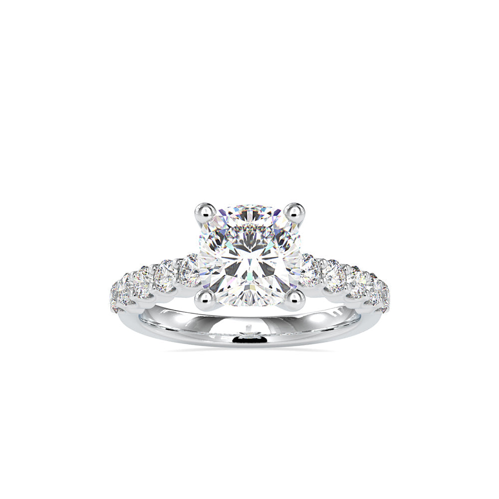 Celestial Cushion Diamond Ring White gold