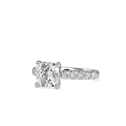 Celestial Cushion Diamond Ring White gold