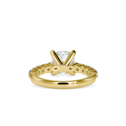 Celestial Cushion Diamond Ring Yellow gold