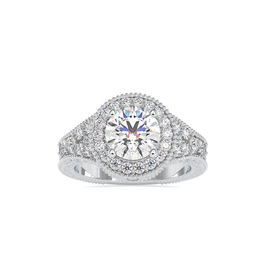 Majesty Halo Diamond Ring Platinum