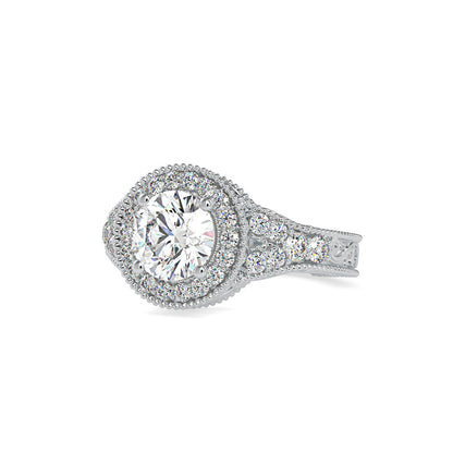 Majesty Halo Diamond Ring Platinum