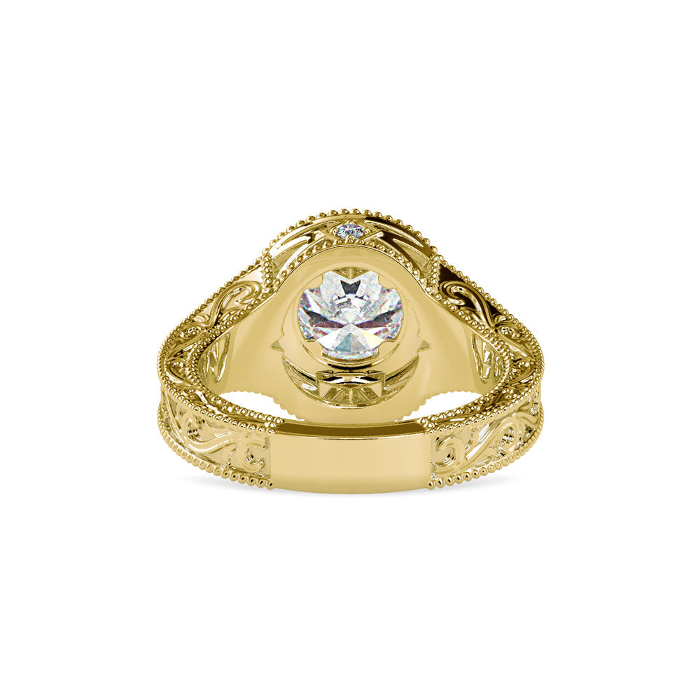 Majesty Halo Diamond Ring Yellow gold