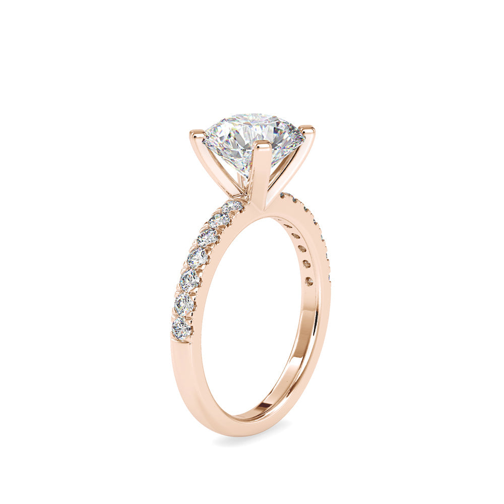 Mary Prong Diamond Ring Rose gold