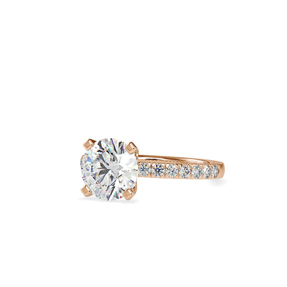 Mary Prong Diamond Ring Rose gold