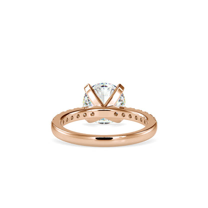 Mary Prong Diamond Ring Rose gold