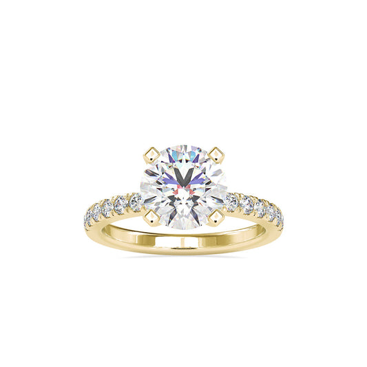 Mary Prong Diamond Ring Yellow gold