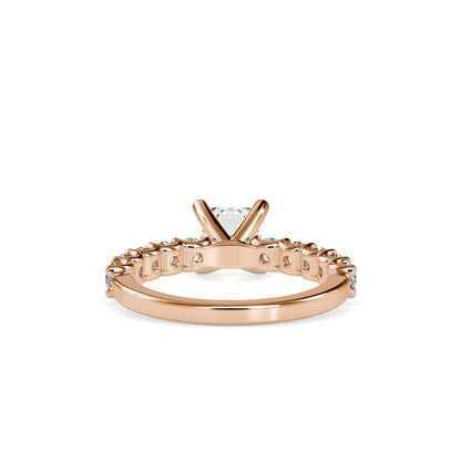 Princess Prong Diamond Ring Rose gold