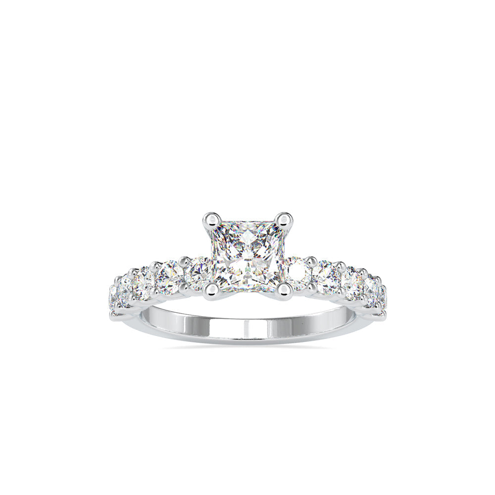 Princess Prong Diamond Ring White gold