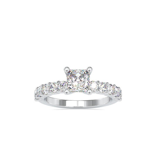 Princess Prong Diamond Ring White gold