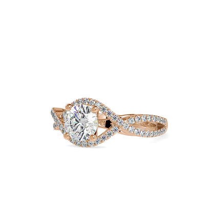 Infinity Prong Diamond Ring Rose gold