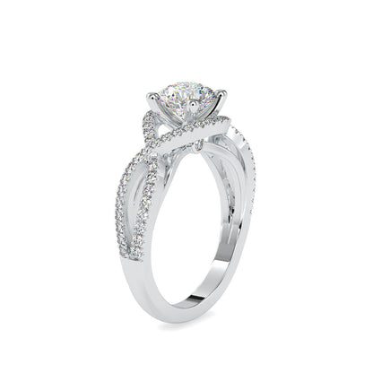 Infinity Prong Diamond Ring White gold