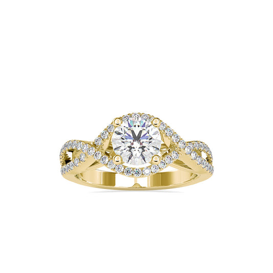 Infinity Prong Diamond Ring Yellow gold