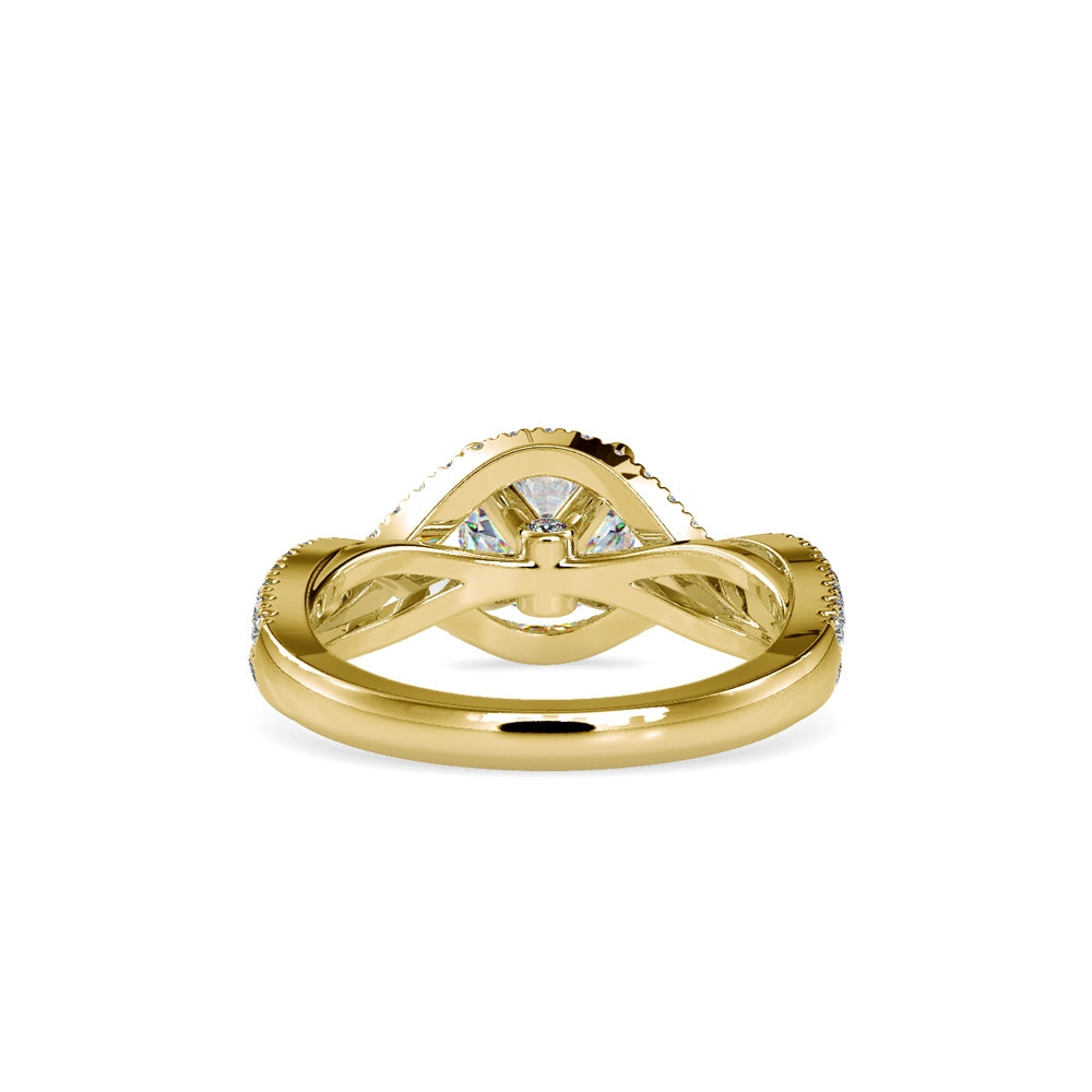 Infinity Prong Diamond Ring Yellow gold