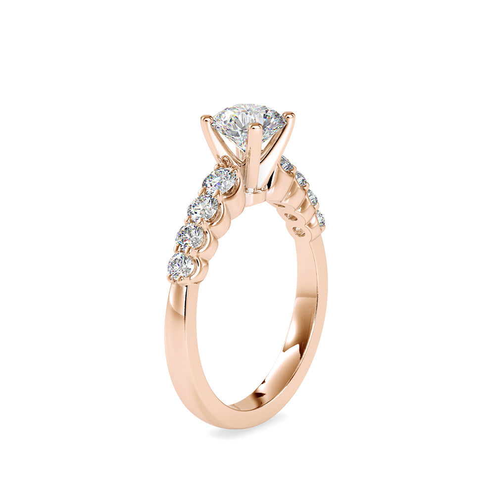 Armelle Diamond prong Engagement Ring Rose gold