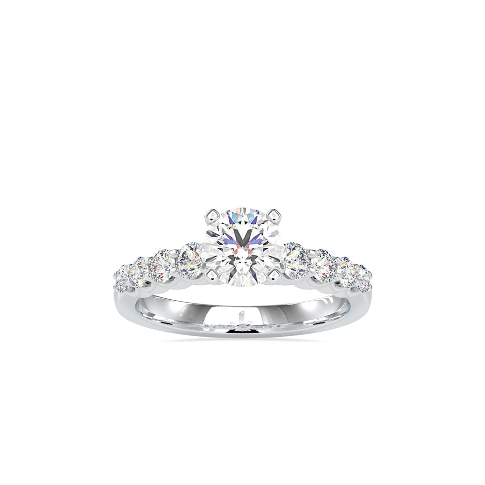 Armelle Diamond prong Engagement Ring White gold