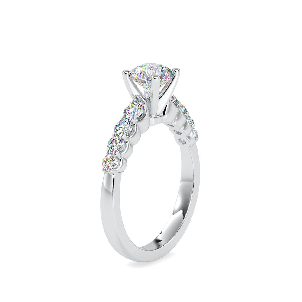 Armelle Diamond prong Engagement Ring Platinum