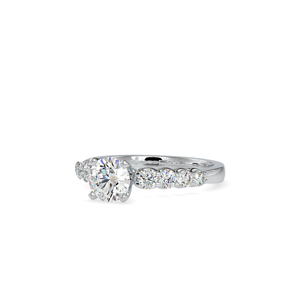 Armelle Diamond prong Engagement Ring White gold