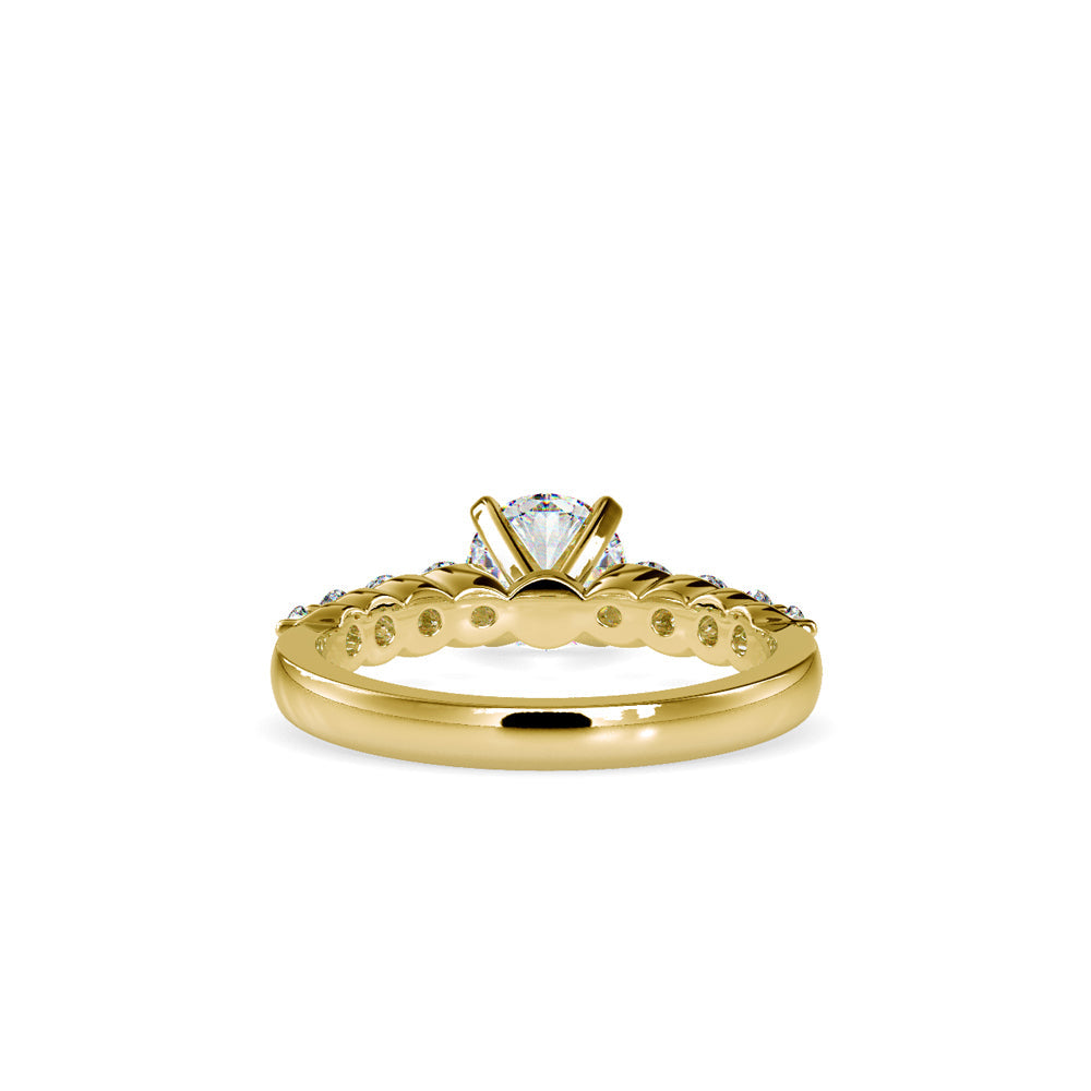 Armelle Diamond prong Engagement Ring Yellow gold