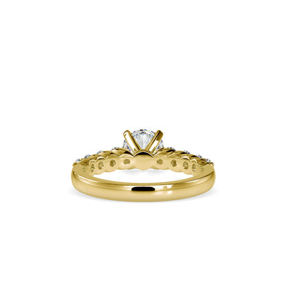 Armelle Diamond prong Engagement Ring Yellow gold