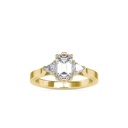 Ryland Emerald Diamond Engagement Ring Yellow gold