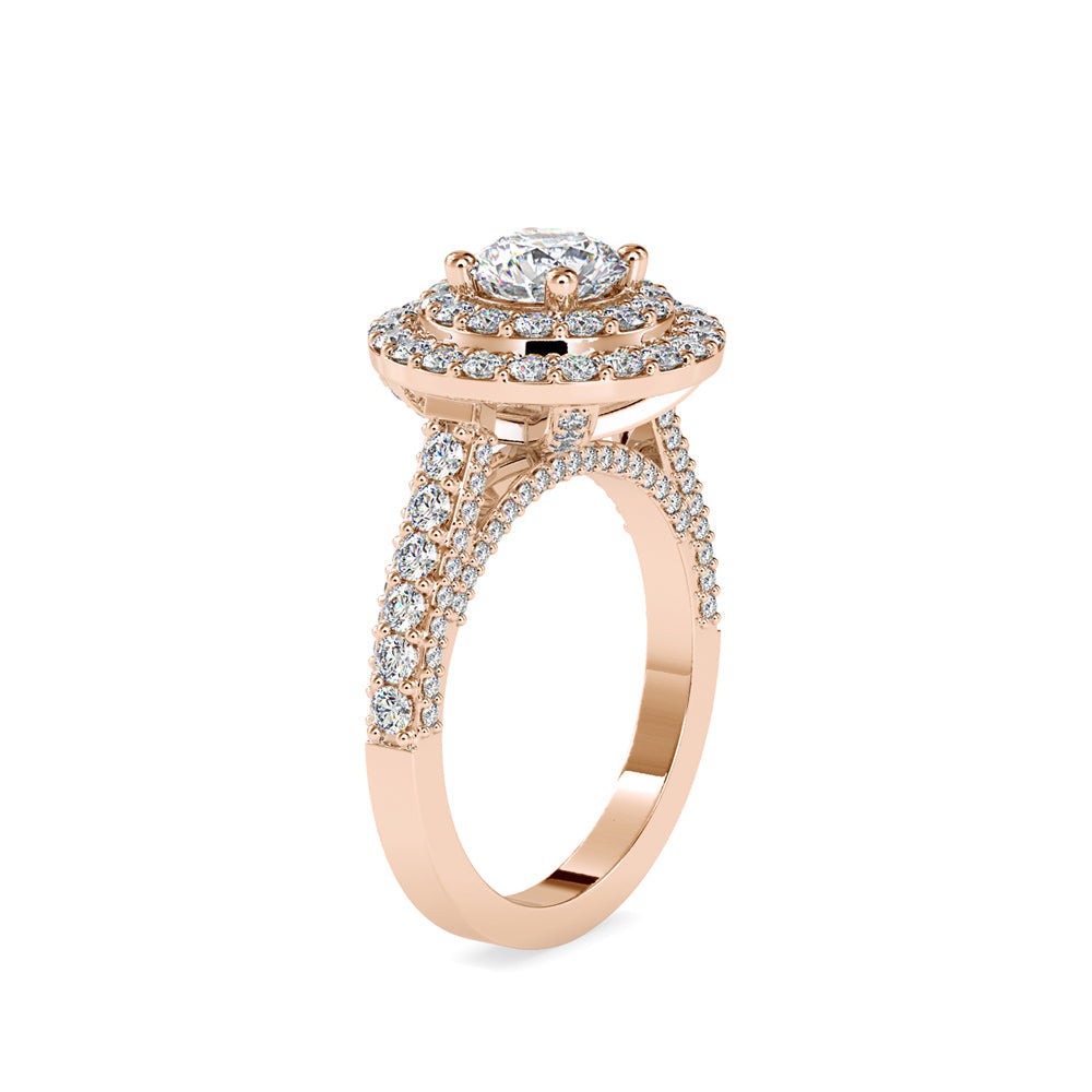 Orion Round Diamond Engagement Ring Rose gold